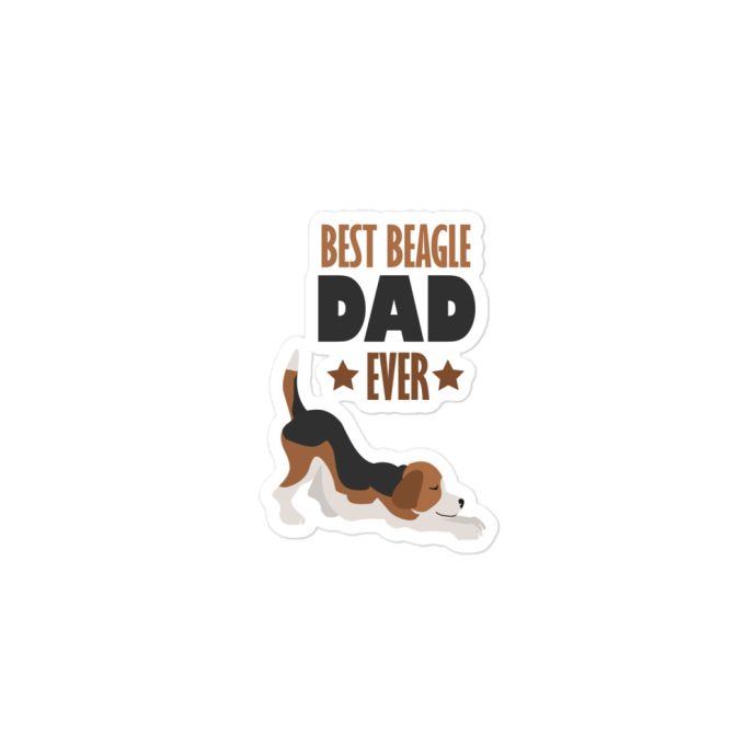 best beagle dad ever stickers 3 x 3 variant