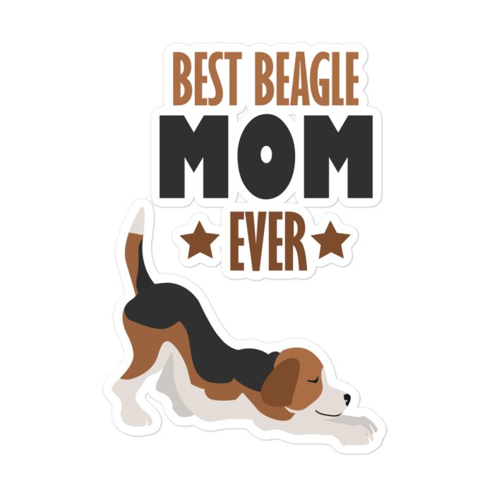best beagle mom ever stickers 5.5 x 5.5 variant