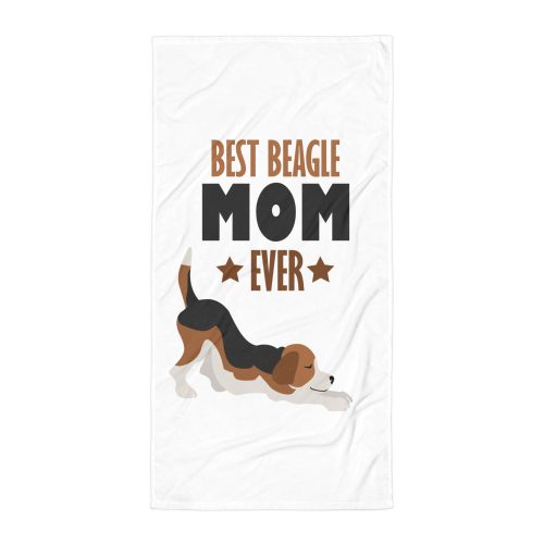 best beagle mom ever towel 30 x 60 variant front view