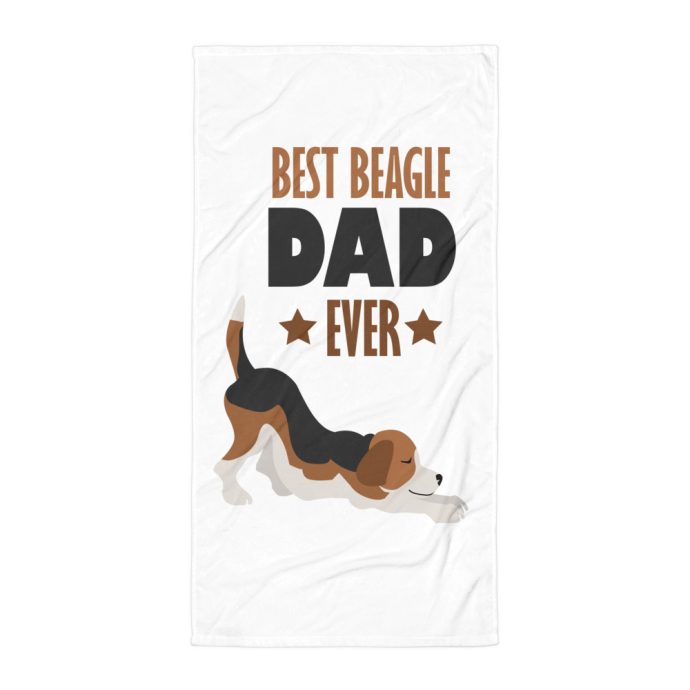 best beagle dad ever towel 30 x 60 variant front view