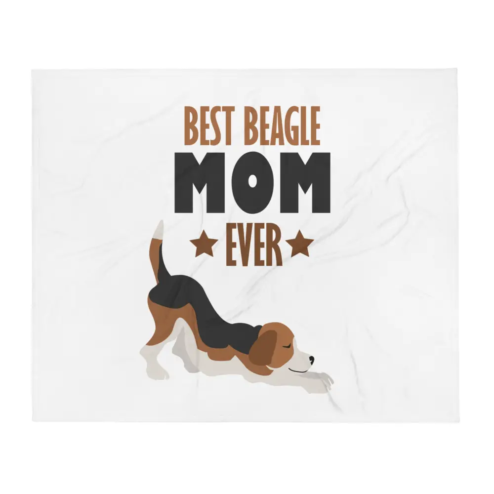 best beagle mom ever throw blanket front view