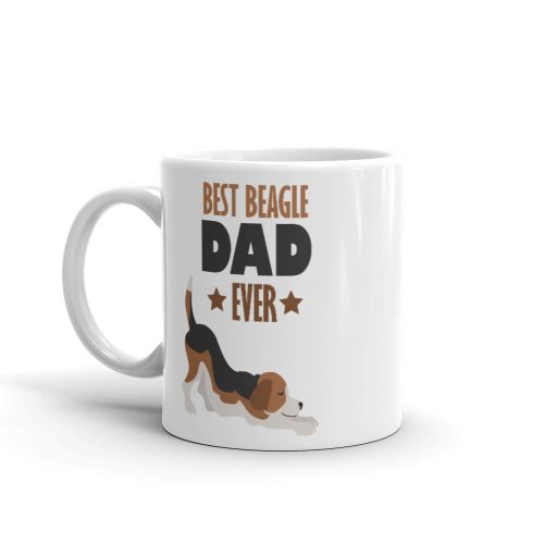 white best beagle dad ever mug 11 oz right view