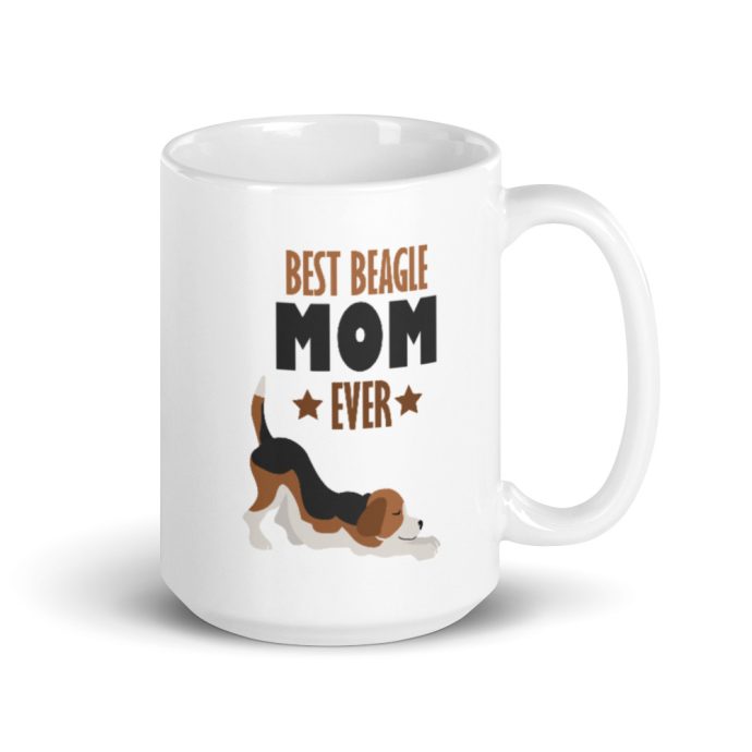 white best beagle mom ever mug 15 oz right view