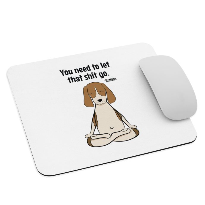 buddha beagle mouse pad right front view