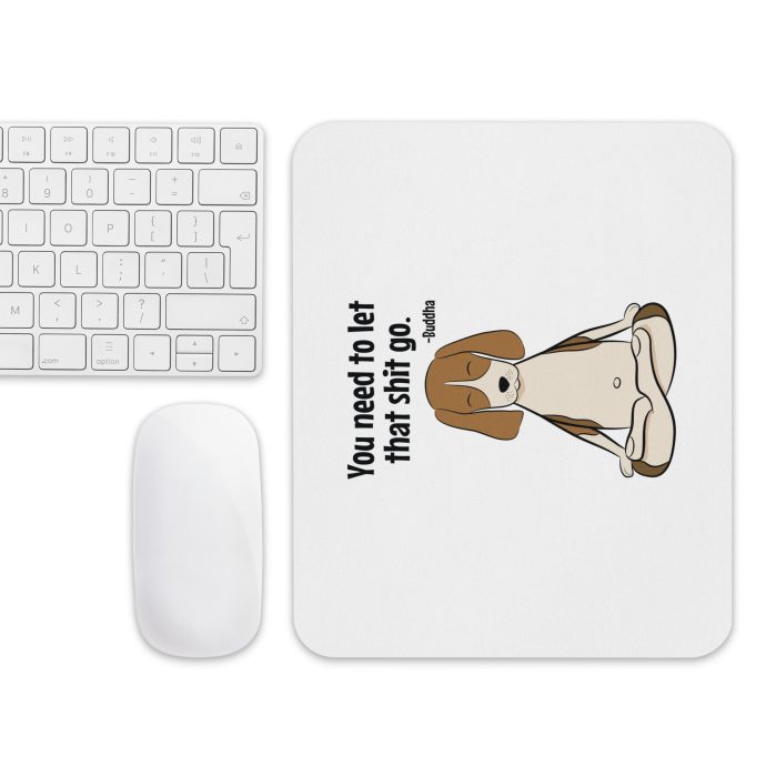 buddha beagle mouse pad front view