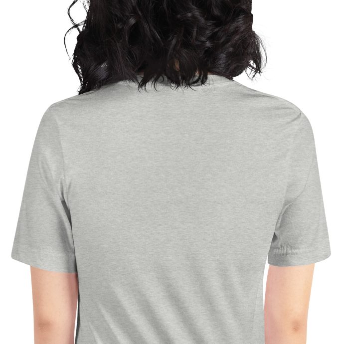 grey beagle mom silhouette t-shirt closeup back view