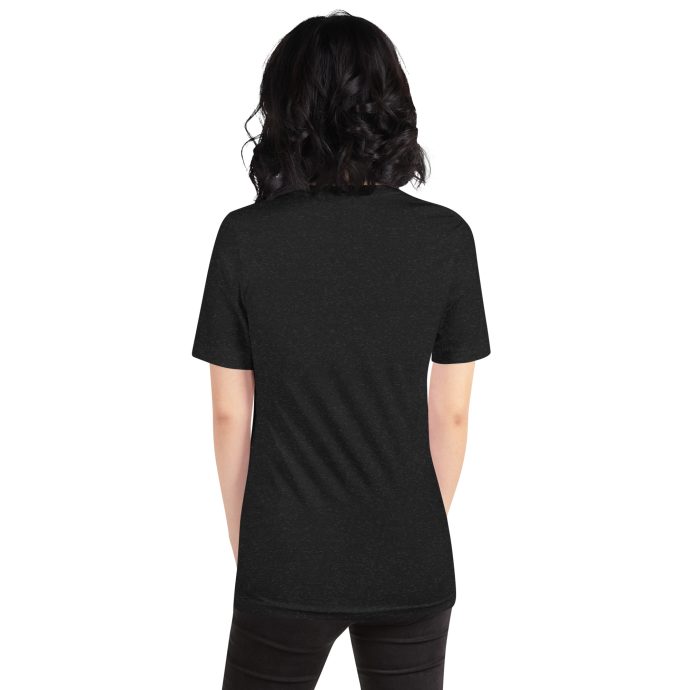 black buddha beagle t-shirt with girl back view