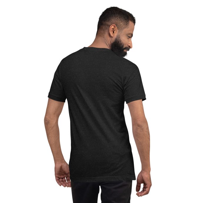 black buddha beagle t-shirt with guy back view