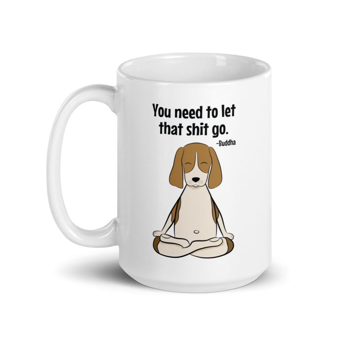 buddha beagle mug left view