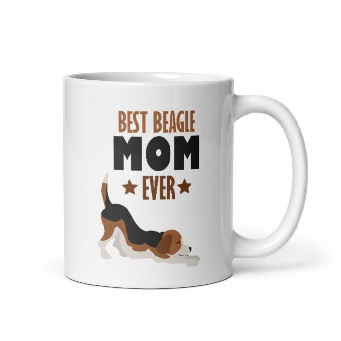white best beagle mom ever 11 oz left view