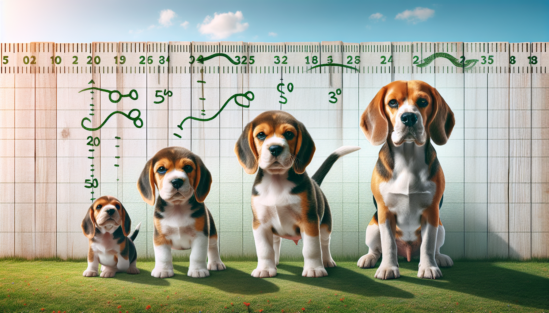 Beagle growth chart diagram