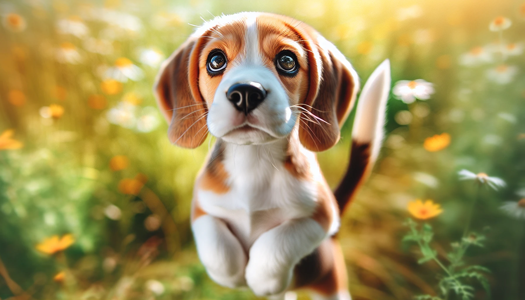 Curious, playful beagle