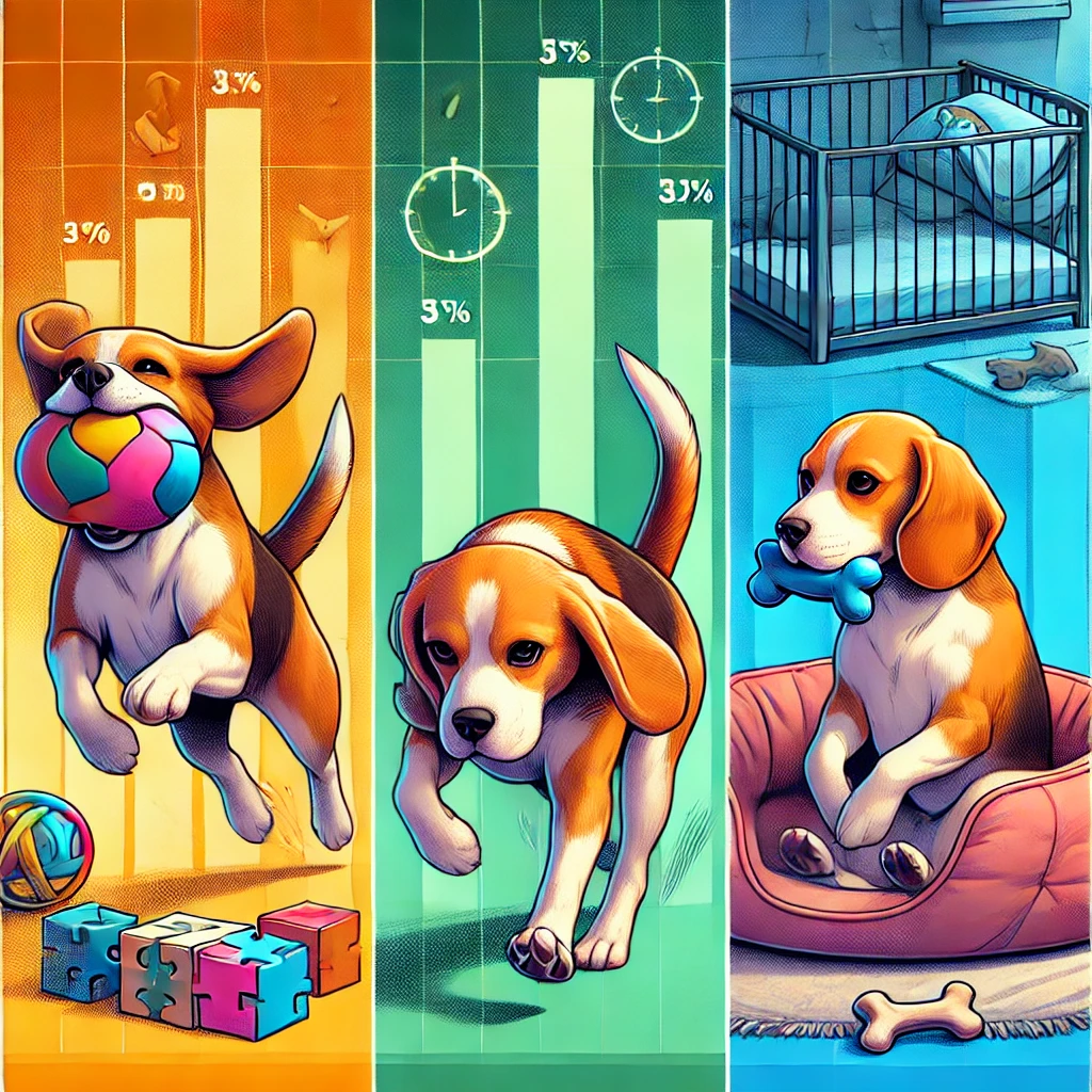 beagle showing energy levels