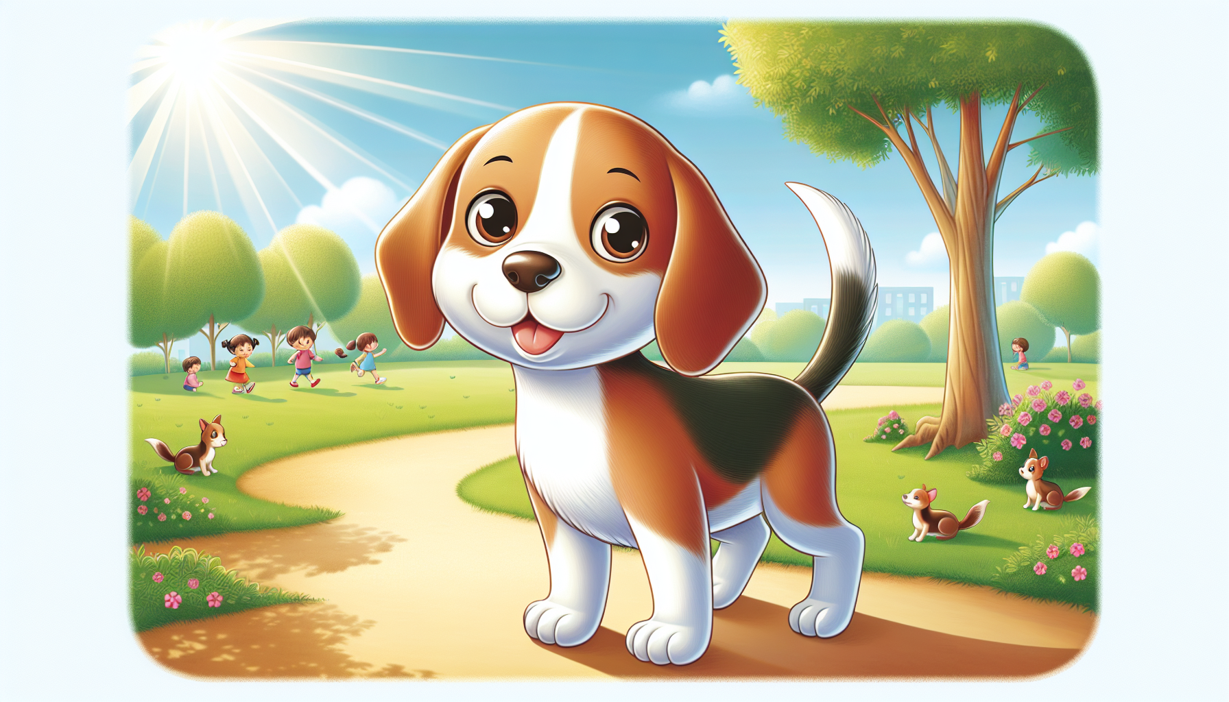 A friendly and sociable beagle