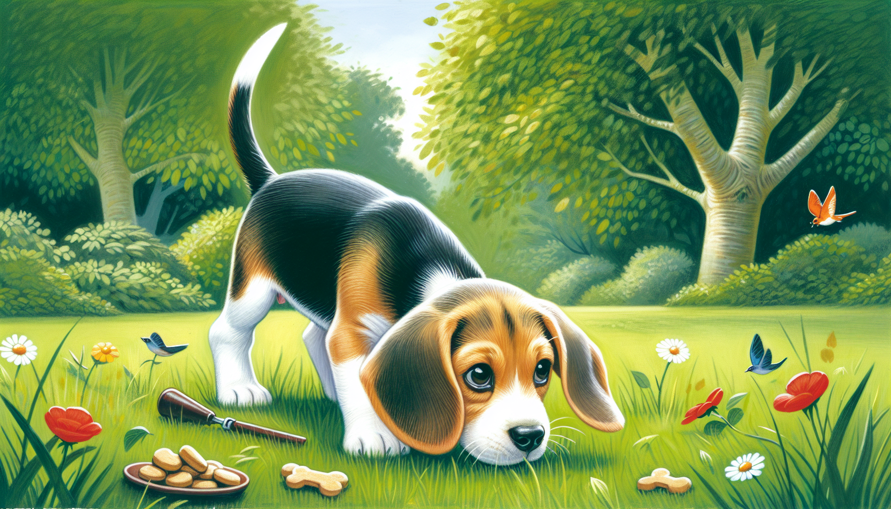 beagle puppy with a keen sense of smell